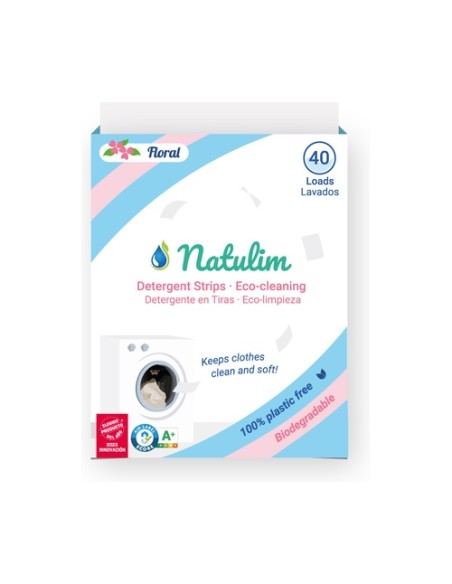 Detergente Eco tiras de lavar floral 40 lavados Natulim