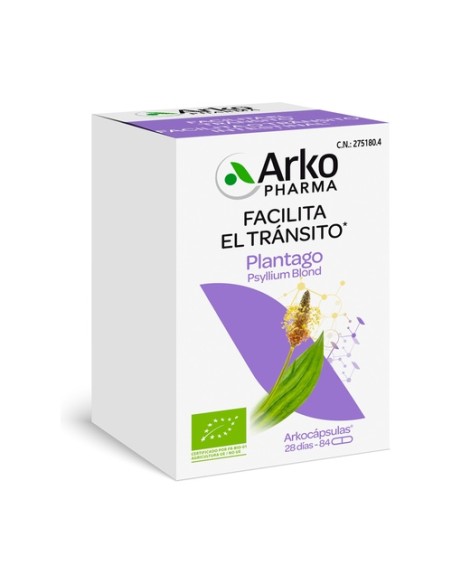 Arkocapsulas Plantago Bio 84 cápsulas Arkopharma