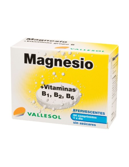 Magnesio y Vitaminas B1,2,6 24 comprimidos Vallesol