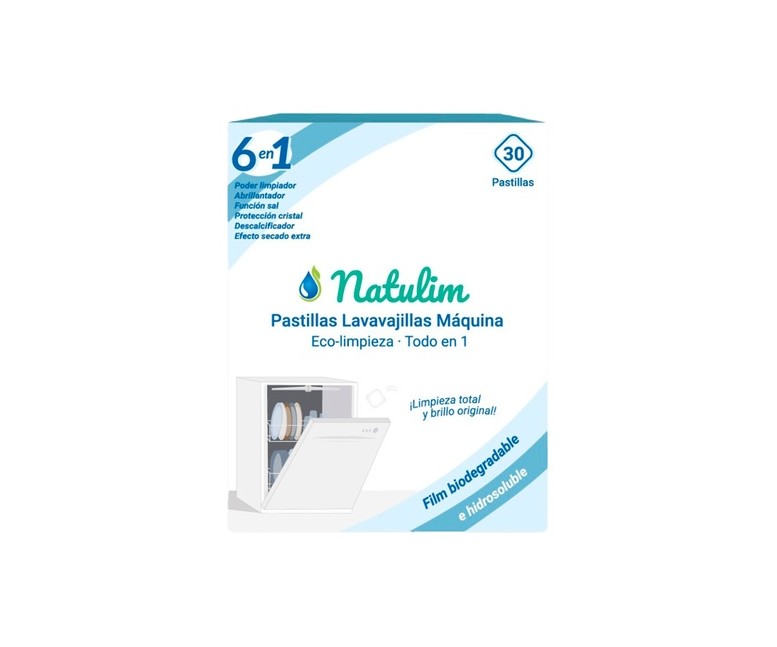 Pastillas Lavavajillas 6 en 1 Eco 30 unidades Natulim