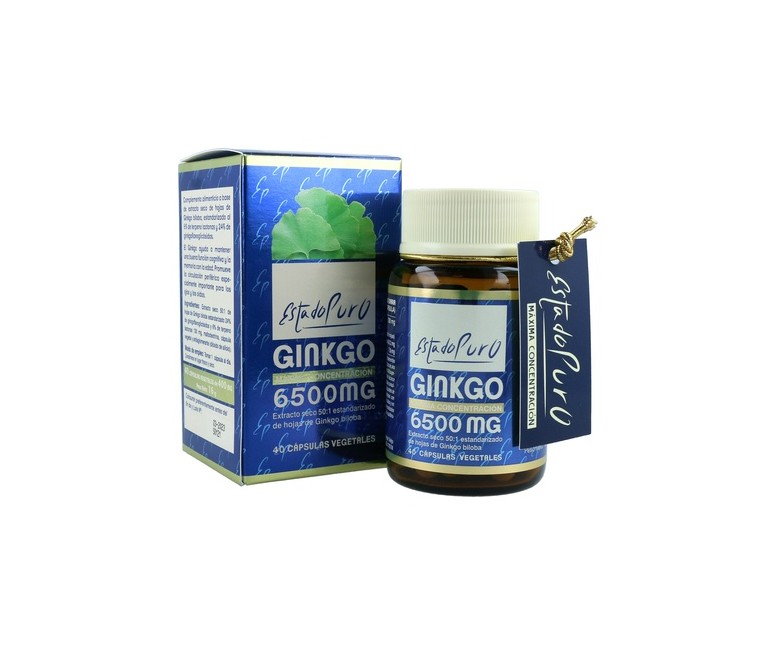 Ginkgo 6500 mg 40 cápsulas de 400mg Estado Puro
