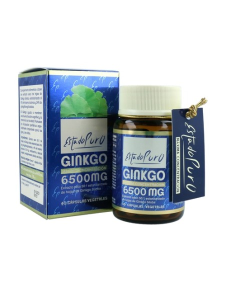 Ginkgo 6500 mg 40 cápsulas de 400mg Estado Puro