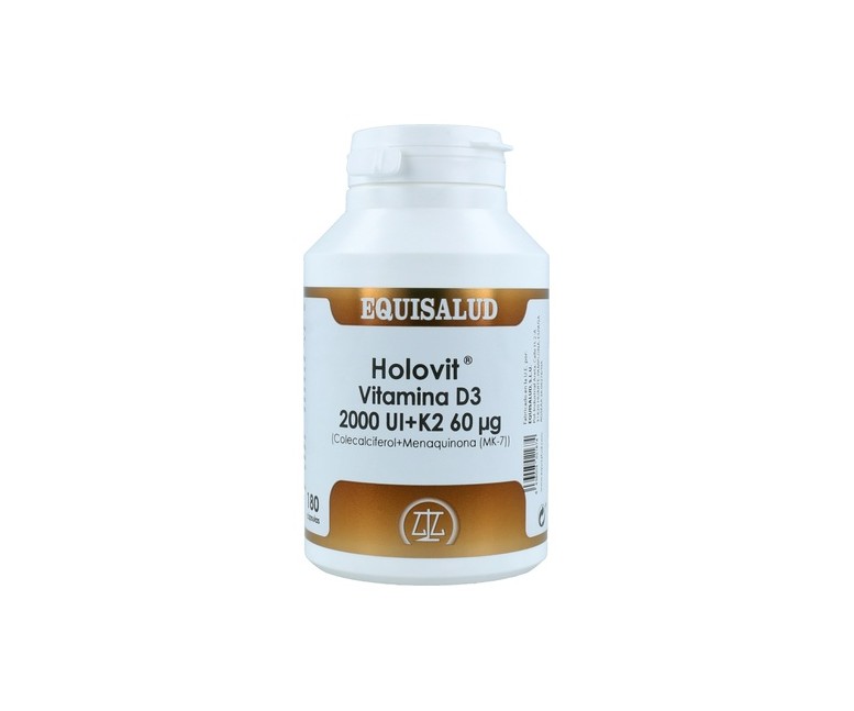 Holovit Vitamina D3 2.000 Ui + K2 180 cápsulas de 460mg Equisalud