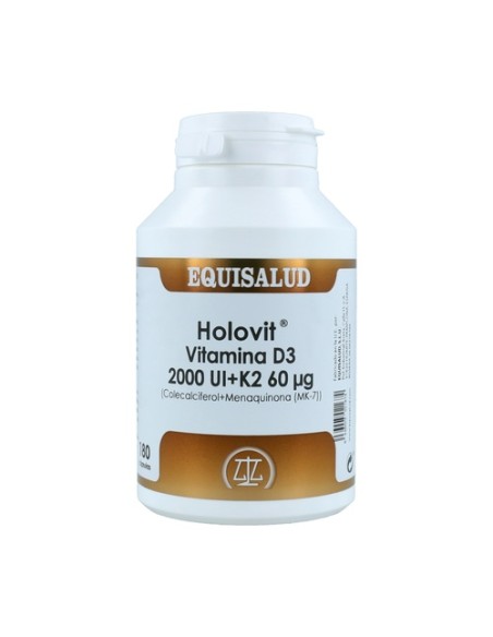 Holovit Vitamina D3 2.000 Ui + K2 180 cápsulas de 460mg Equisalud