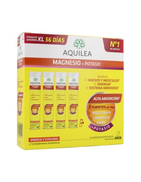 Aquilea Magnesio+Potasio Efervescente 56 tabletas efervescentes Aquilea