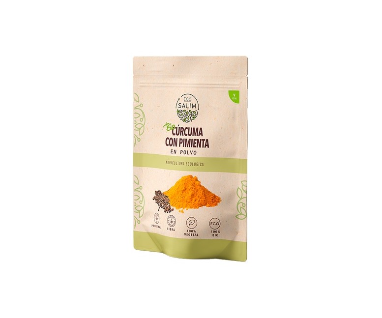 Cúrcuma con pimienta en polvo Bio 200 g Eco Salim