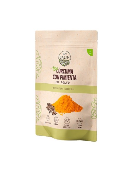 Cúrcuma con pimienta en polvo Bio 200 g Eco Salim