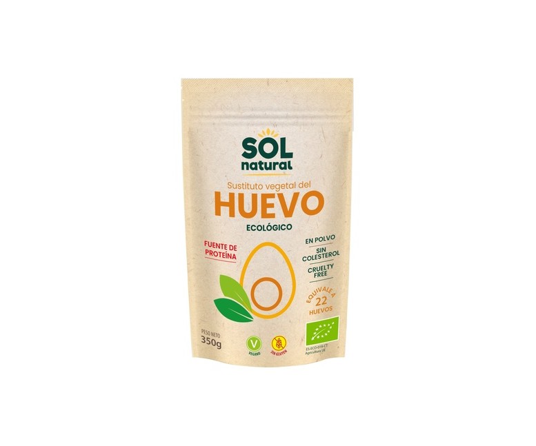 Sustituto vegano del huevo en polvo Bio 350 g de polvo Sol Natural