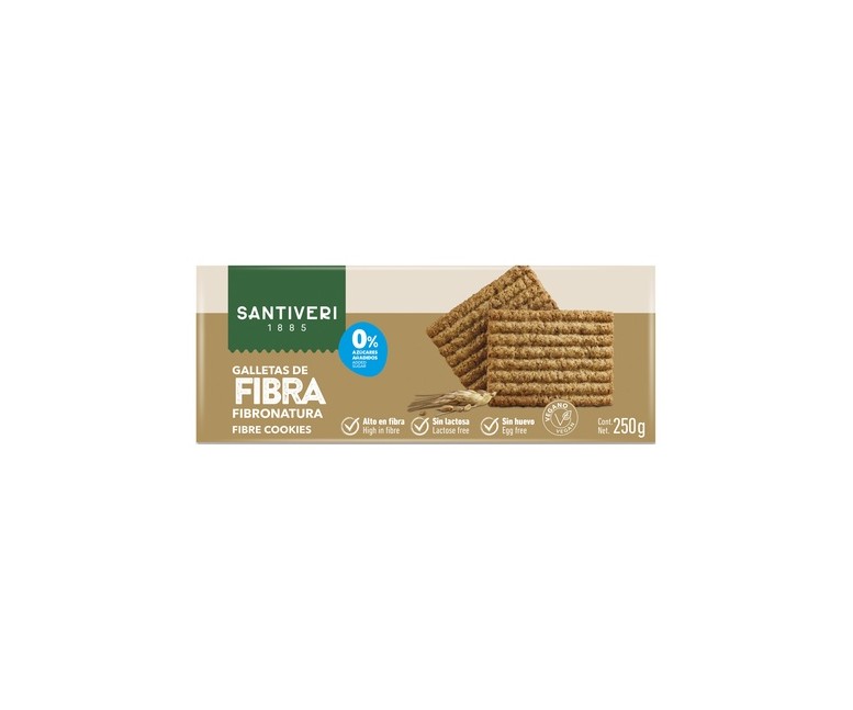 Galletas Fibronatura Veganas 250 g Santiveri