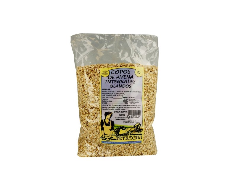 Copos de avena blandos integrales 1 kg Intracma
