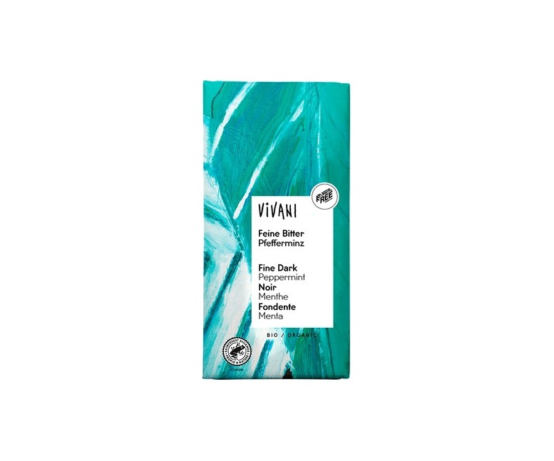 Chocolate negro 68% Santo Domingo con menta bio 100 g (Chocolate - Menta) Vivani