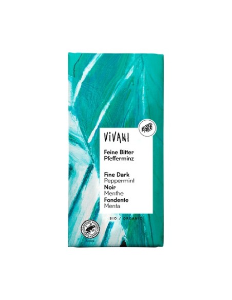 Chocolate negro 68% Santo Domingo con menta bio 100 g (Chocolate - Menta) Vivani