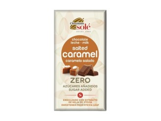 Chocolate con leche, caramelo salado y stevia