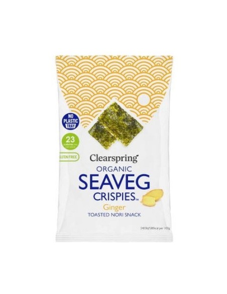 Alga nori con jengibre snack 4 g Clearspring