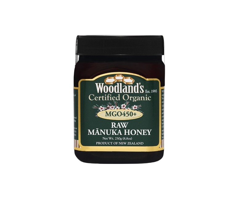 Miel de Manuka MGO450+ Bio RAW monofloral 250 g Woodland's