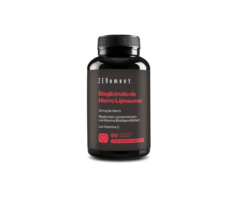 Bisglicinato de hierro liposomal con Vitamina C 90 cápsulas vegetales Zenement