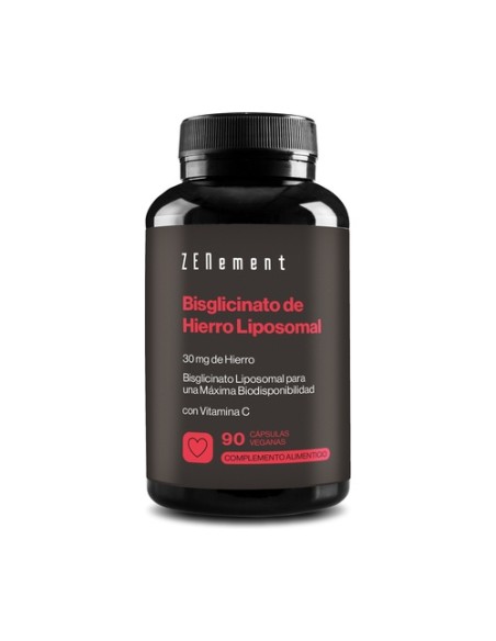 Bisglicinato de hierro liposomal con Vitamina C 90 cápsulas vegetales Zenement