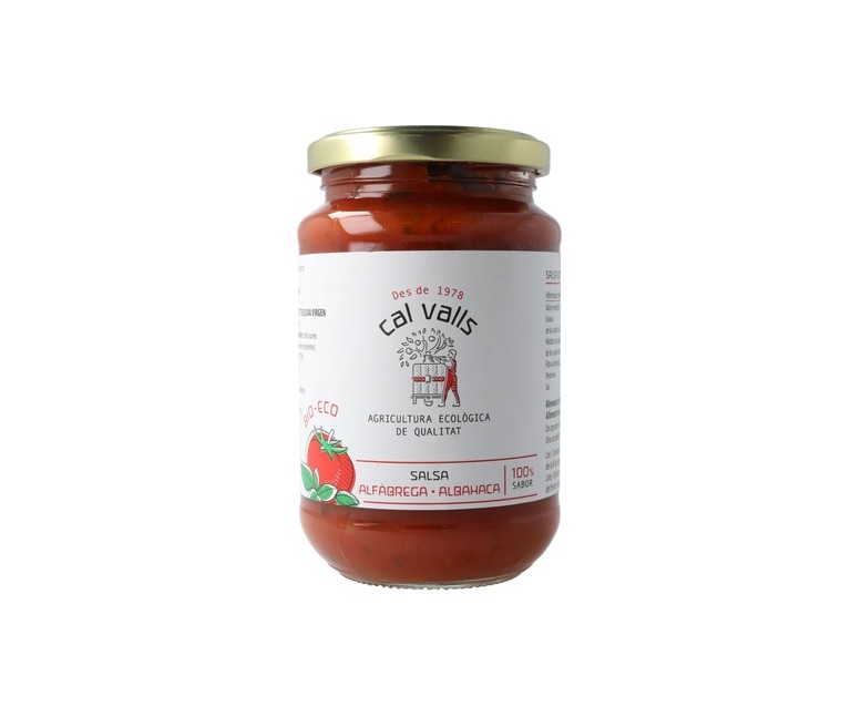 Salsa de tomate con albahaca Demeter 350 g Cal Valls