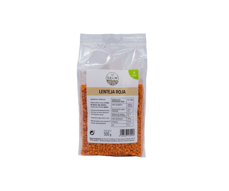 Lenteja roja 500 g Int-Salim