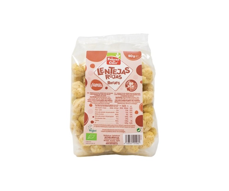 Break de lentejas rojas bio 50 g La Finestra sul Cielo