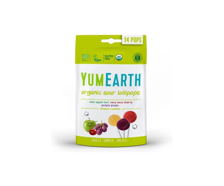 Piruletas de Frutas Sabores Ácidos Bio 85 g (Frutas) Yumearth