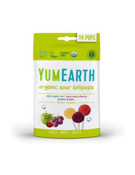 Piruletas de Frutas Sabores Ácidos Bio 85 g (Frutas) Yumearth