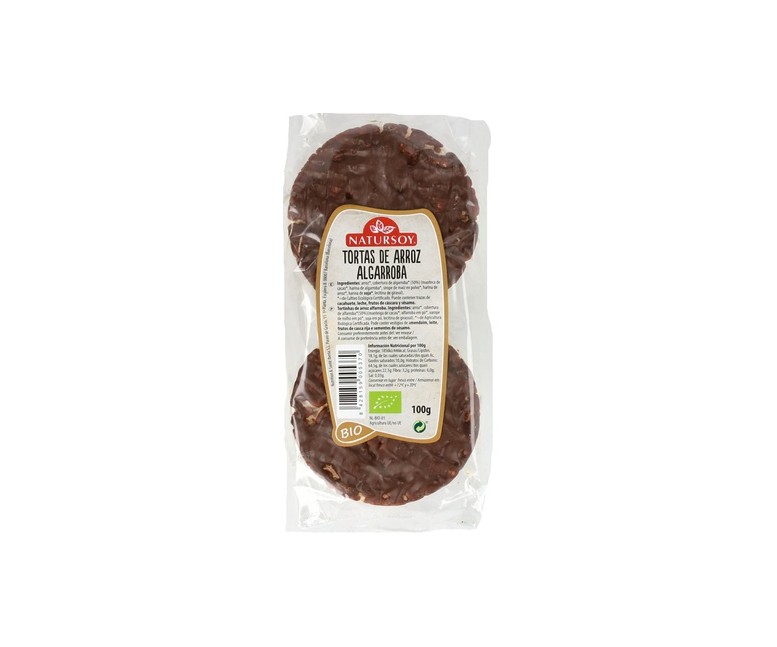 Tortitas de arroz con algarroba Bio 100 g Natursoy