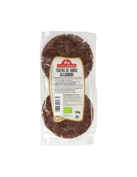 Tortitas de arroz con algarroba Bio 100 g Natursoy