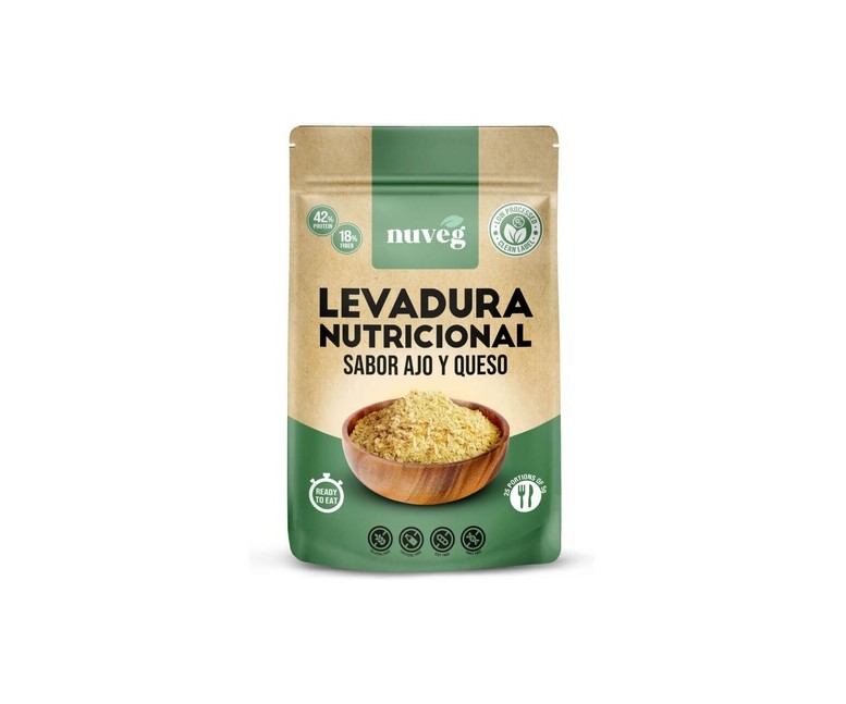 Levadura nutricional sabor ajo y queso 125 g Nuveg
