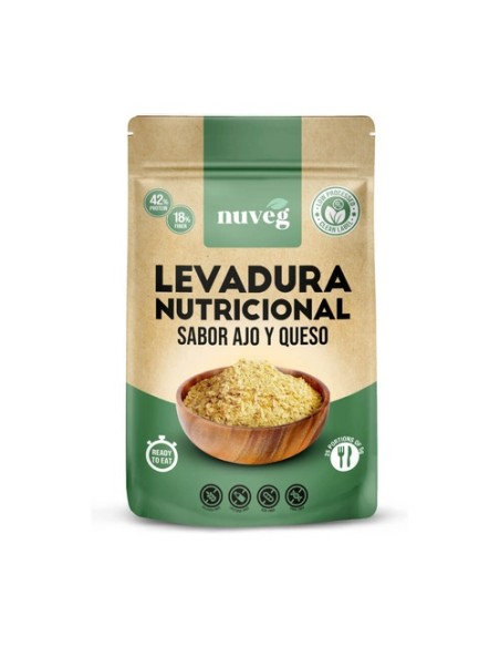 Levadura nutricional sabor ajo y queso 125 g Nuveg