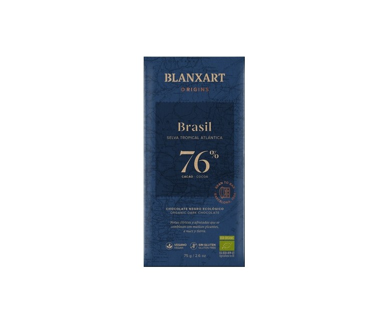 Chocolate negro 76% Brasil Eco 75 g Blanxart