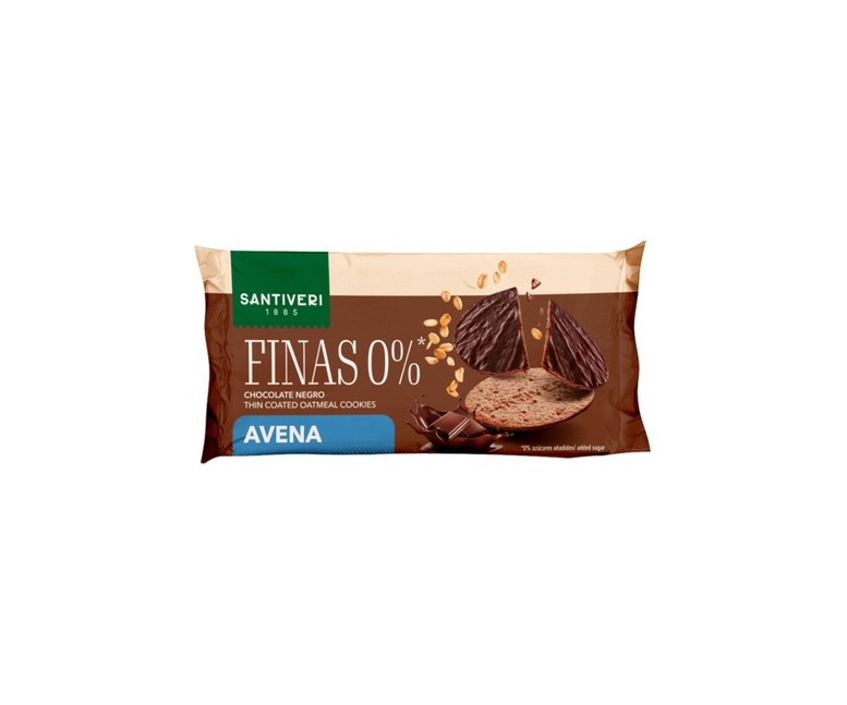 Galleta fina 0% bañada avena 88 g (Chocolate - Avena) Santiveri