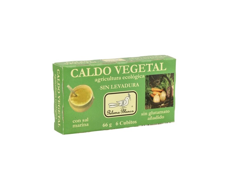 Pack Caldo Vegetal sin Levadura 66 g Paloma Blanca
