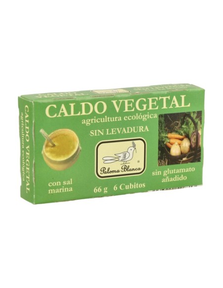 Pack Caldo Vegetal sin Levadura 66 g Paloma Blanca