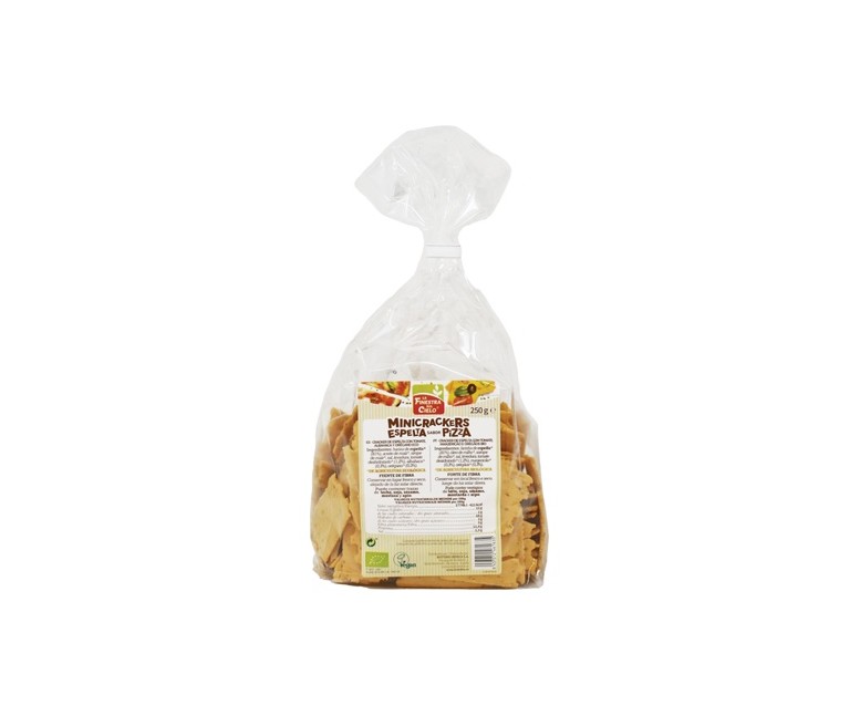 Mini Crackers de Espelta Sabor Pizza 250 g La Finestra sul Cielo