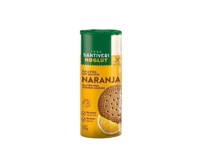 Galletas sin Gluten Digestive con Naranja 195 g (Naranja) Santiveri