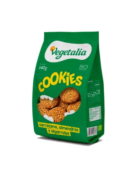 Cookies Sarraceno, Algarroba, Jengibre y Agave 140 g (Cacao - Almendra) Vegetalia