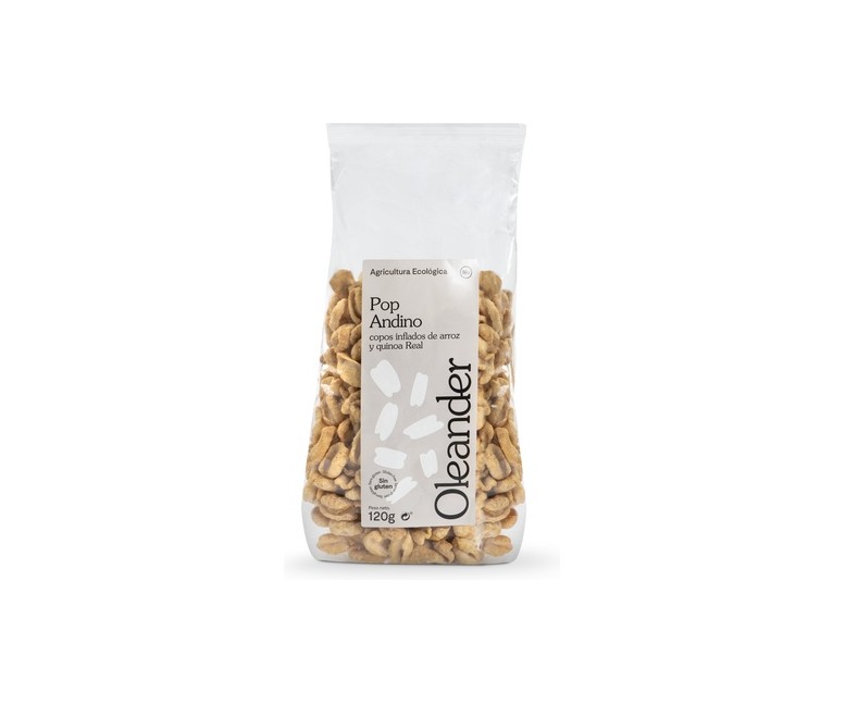 Pop Andino - copos inflados de arroz y quinoa Real 120 g Oleander