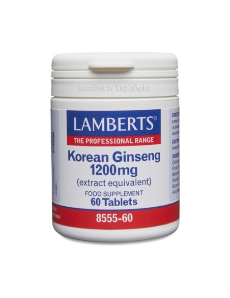 Ginseng coreano 60 tabletas de 1200mg Lamberts