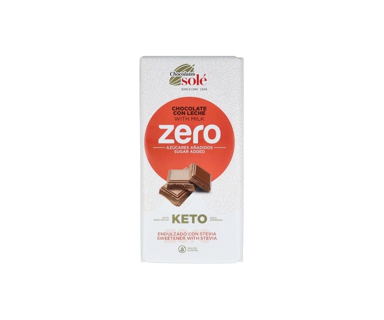 Chocolate con leche endulzado con estevia 100 g Chocolates Sole