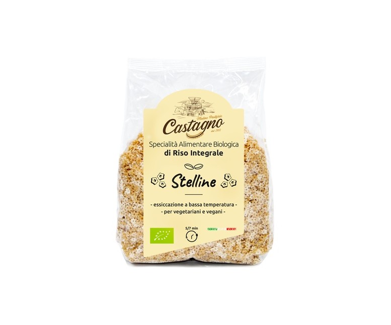 Pastina de estrellas de arroz integral Eco 500 g Castagno