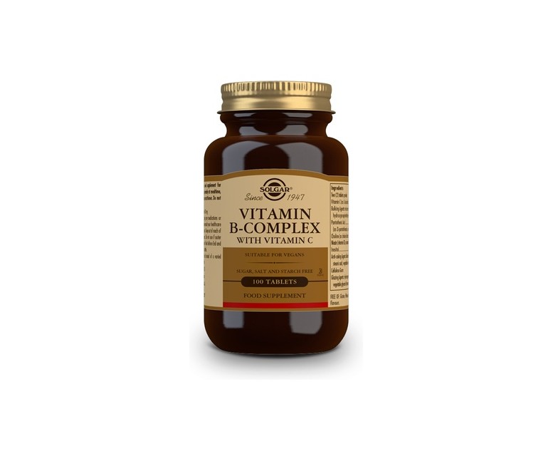 B Complex con Vitamina C 100 comprimidos Solgar