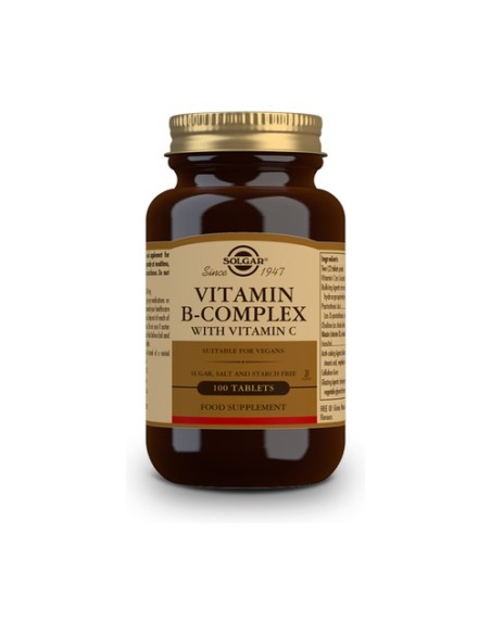B Complex con Vitamina C 100 comprimidos Solgar