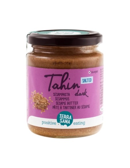 Tahín integral con sal del Himalaya 250 g de crema Terrasana
