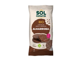 Tortas de arroz con algarroba sin gluten vegano Bio