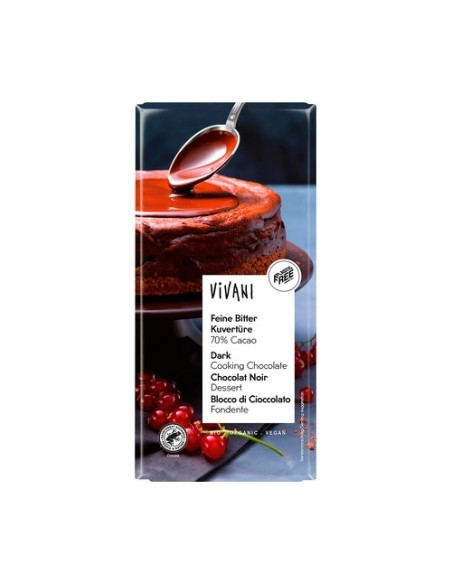 Chocolate negro 70% para postres Bio 150 g (Chocolate) Vivani