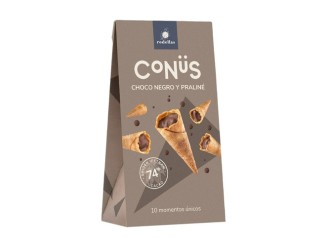 Cono de chocolate negro praliné