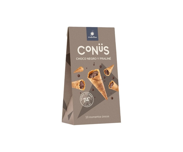 Cono de chocolate negro praliné 70 g (Chocolate) Conus