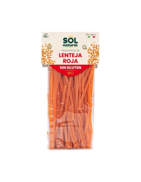 Tagliatelle de lenteja roja sin gluten Bio 250 g Sol Natural