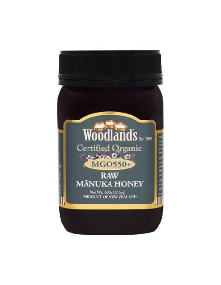 Miel de Manuka MGO550+ Bio RAW monofloral 500 g Woodland's